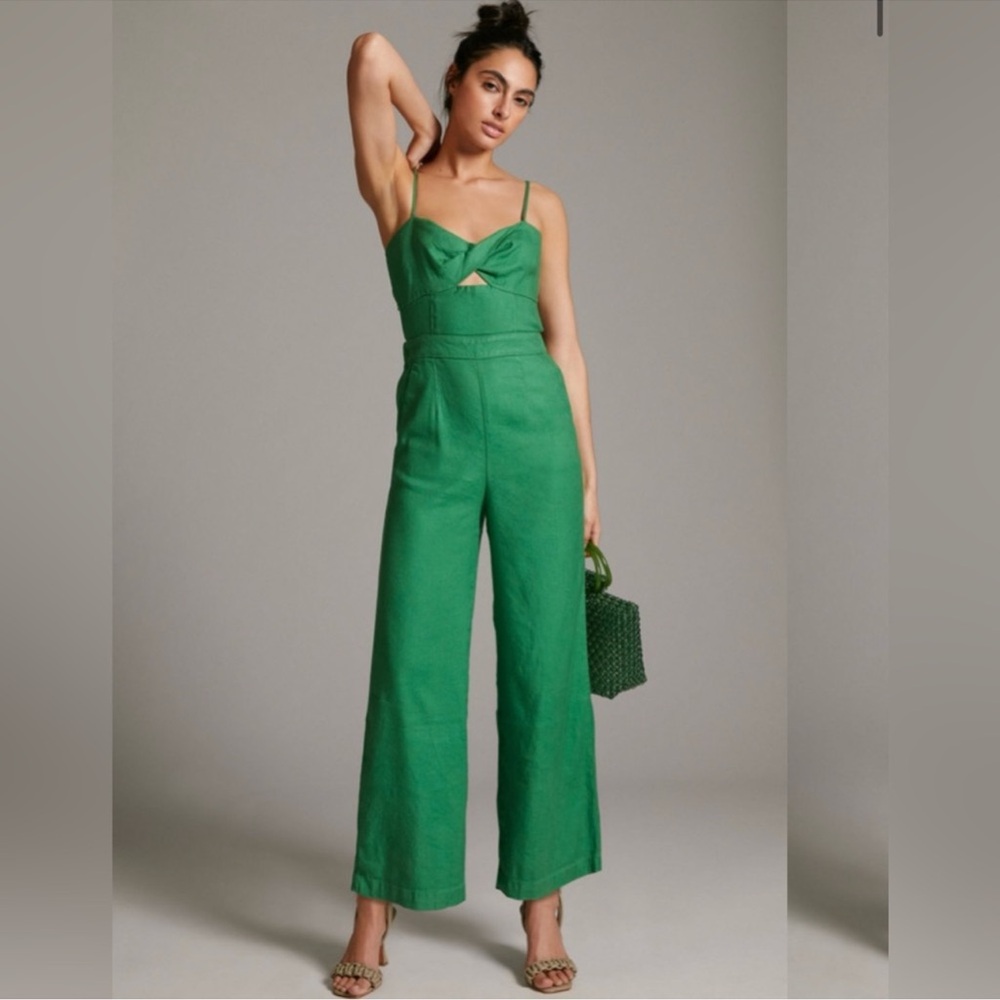 Maeve Cutout Linen Jumpsuit